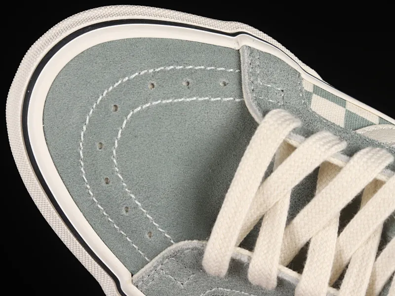 All categories Vans Vans series Vans Mid Vans China Vans SK8-Mid Vans milk green checkerboard classic mid-top skateboard shoes VN0A391FOQL
